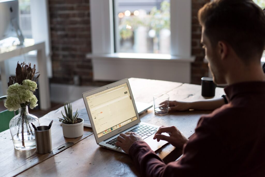 Guy on computer