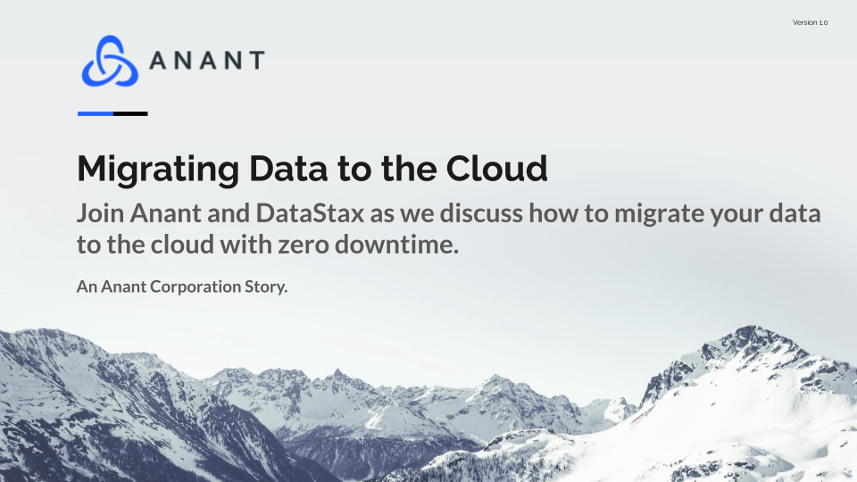 Migrating Data to the Cloud cover slide.