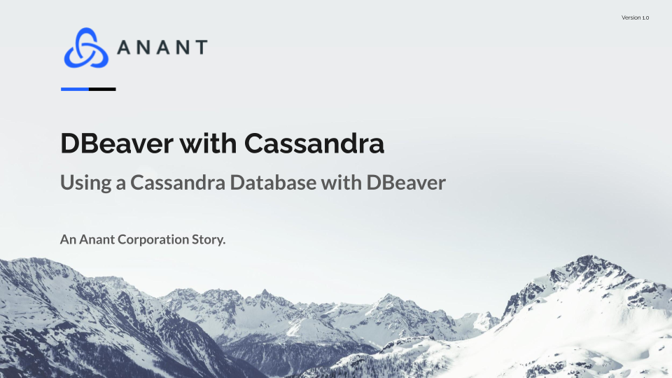 Cover Slide for Using DBeaver with Cassandra