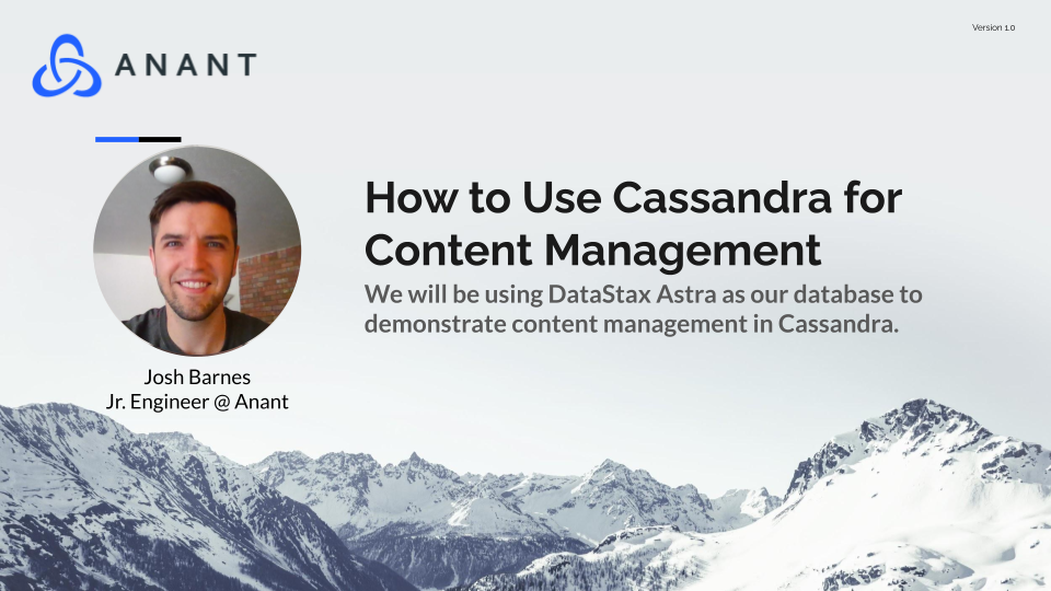 Cover Slide for How to Use Cassandra for Content Management Webinar