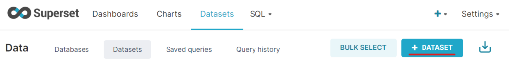 Adding a Dataset in Superset