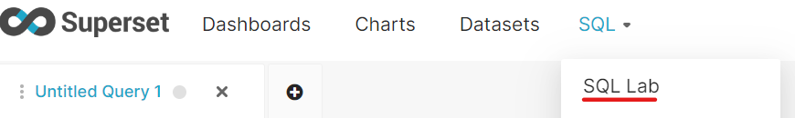 Opening SQL Lab in Superset